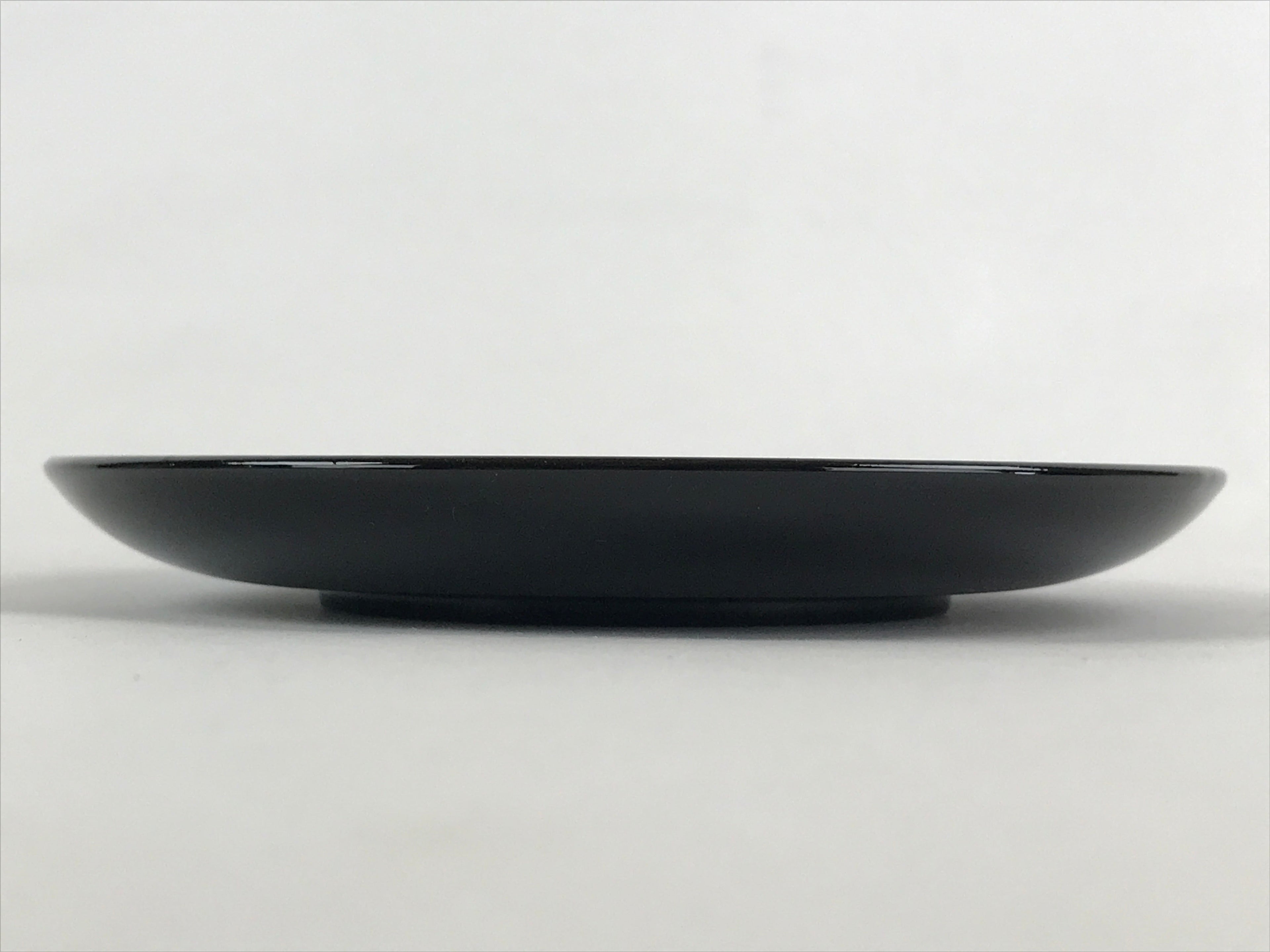 Japanese Lacquered Wooden Meimeizara Plate Vtg Sara Makie Tsuru Crane Black L5