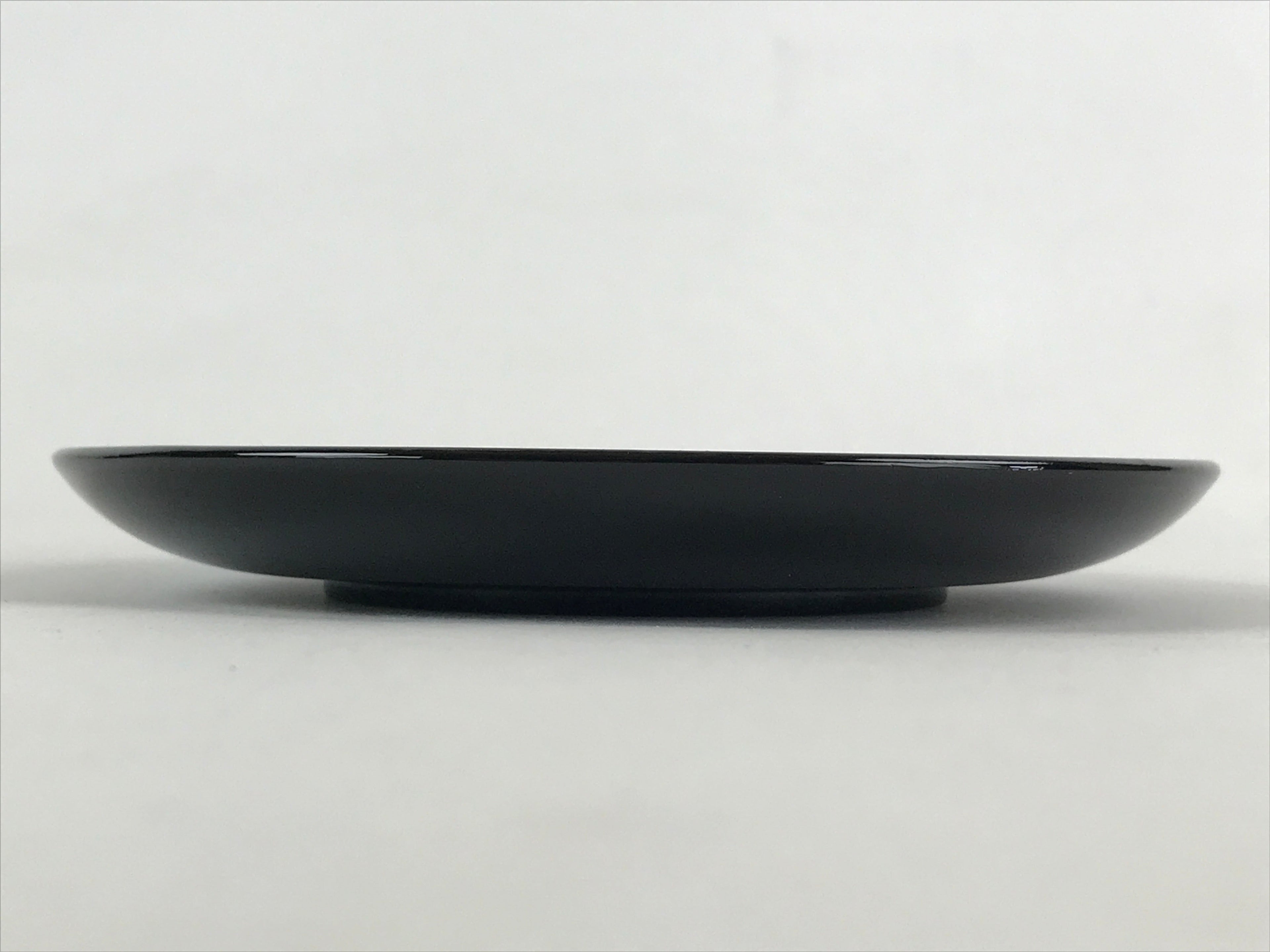 Japanese Lacquered Wooden Meimeizara Plate Vtg Sara Makie Tsuru Crane Black L5