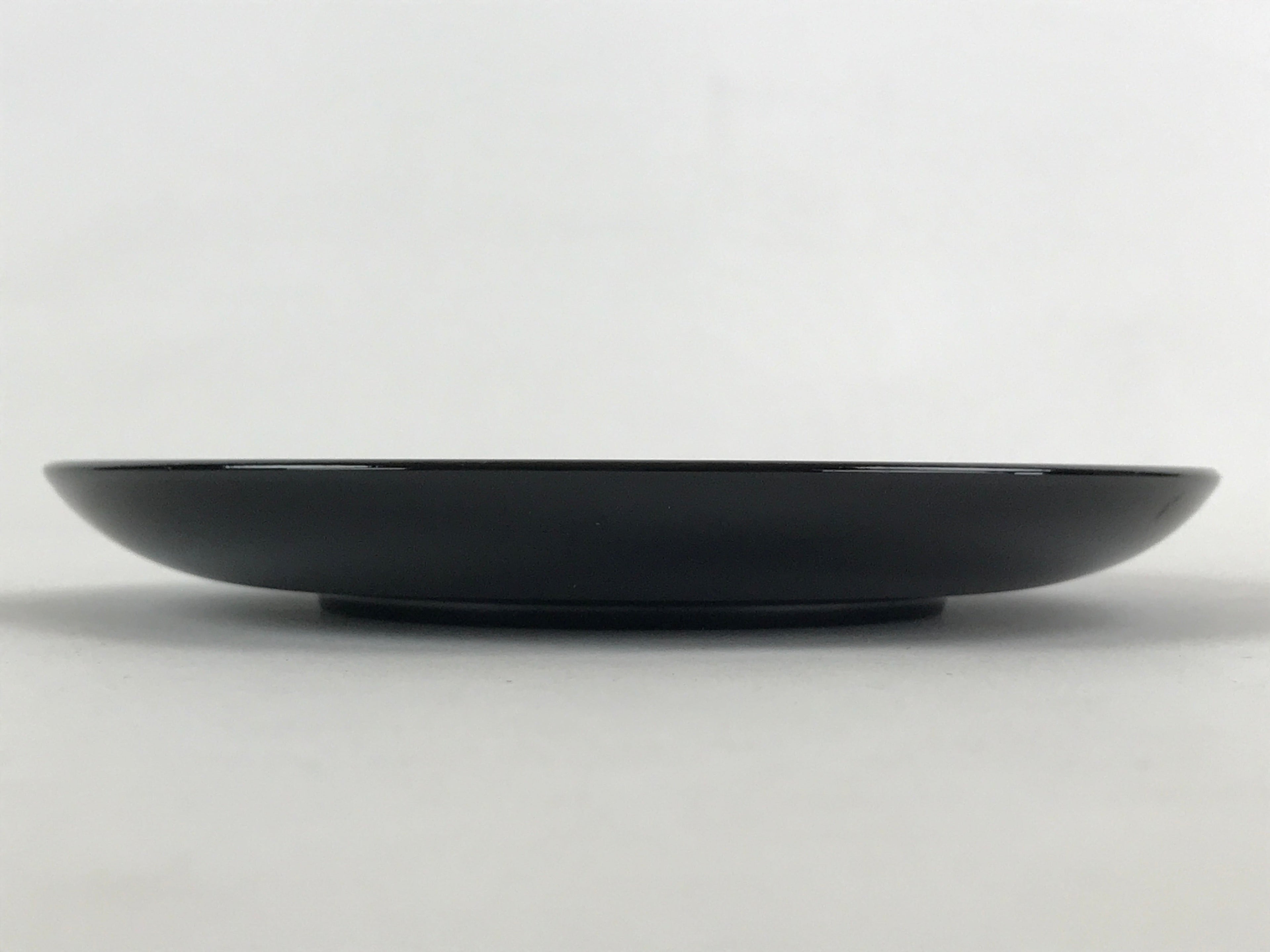 Japanese Lacquered Wooden Meimeizara Plate Vtg Sara Makie Tsuru Crane Black L6
