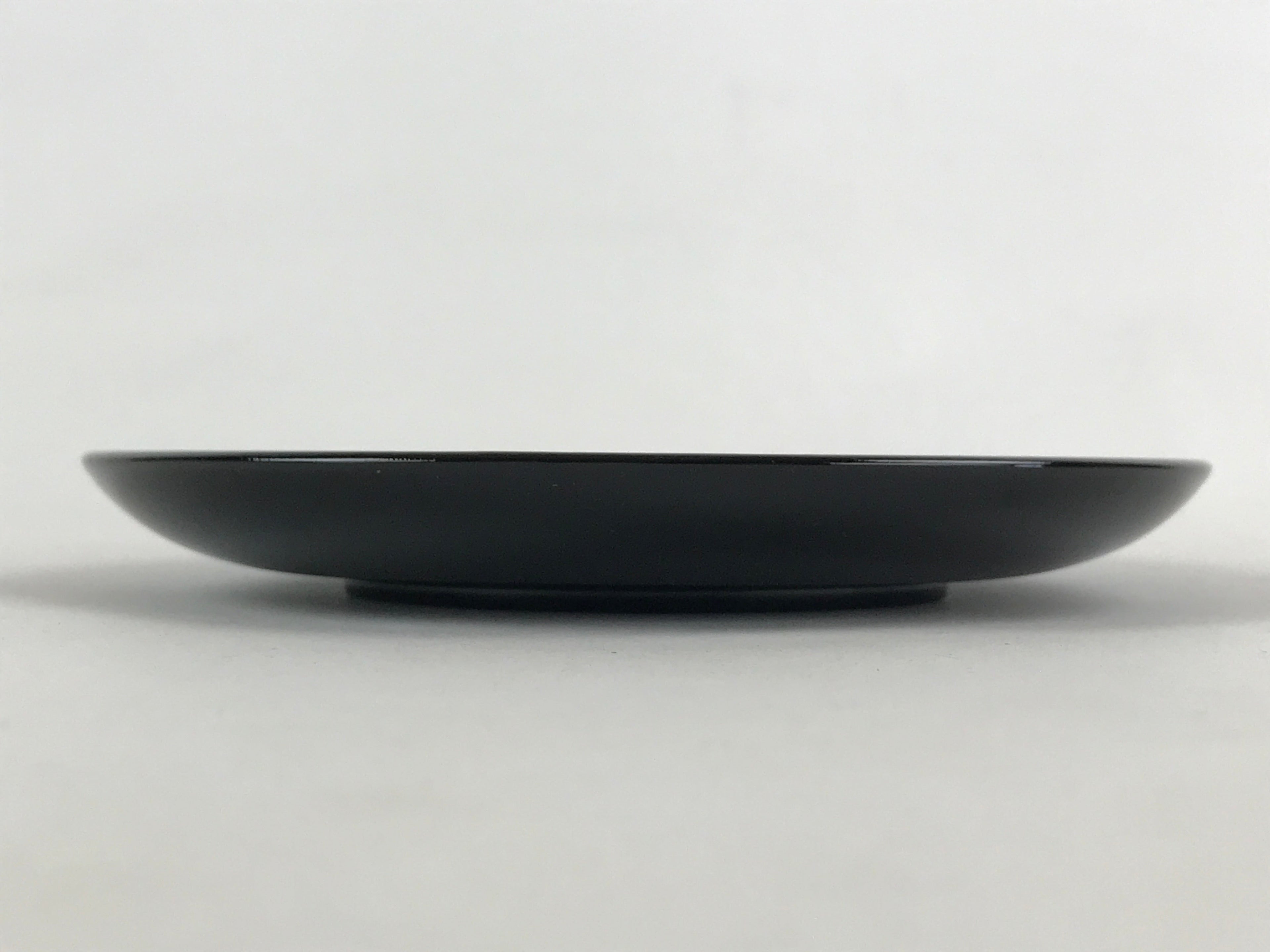 Japanese Lacquered Wooden Meimeizara Plate Vtg Sara Makie Tsuru Crane Black L6