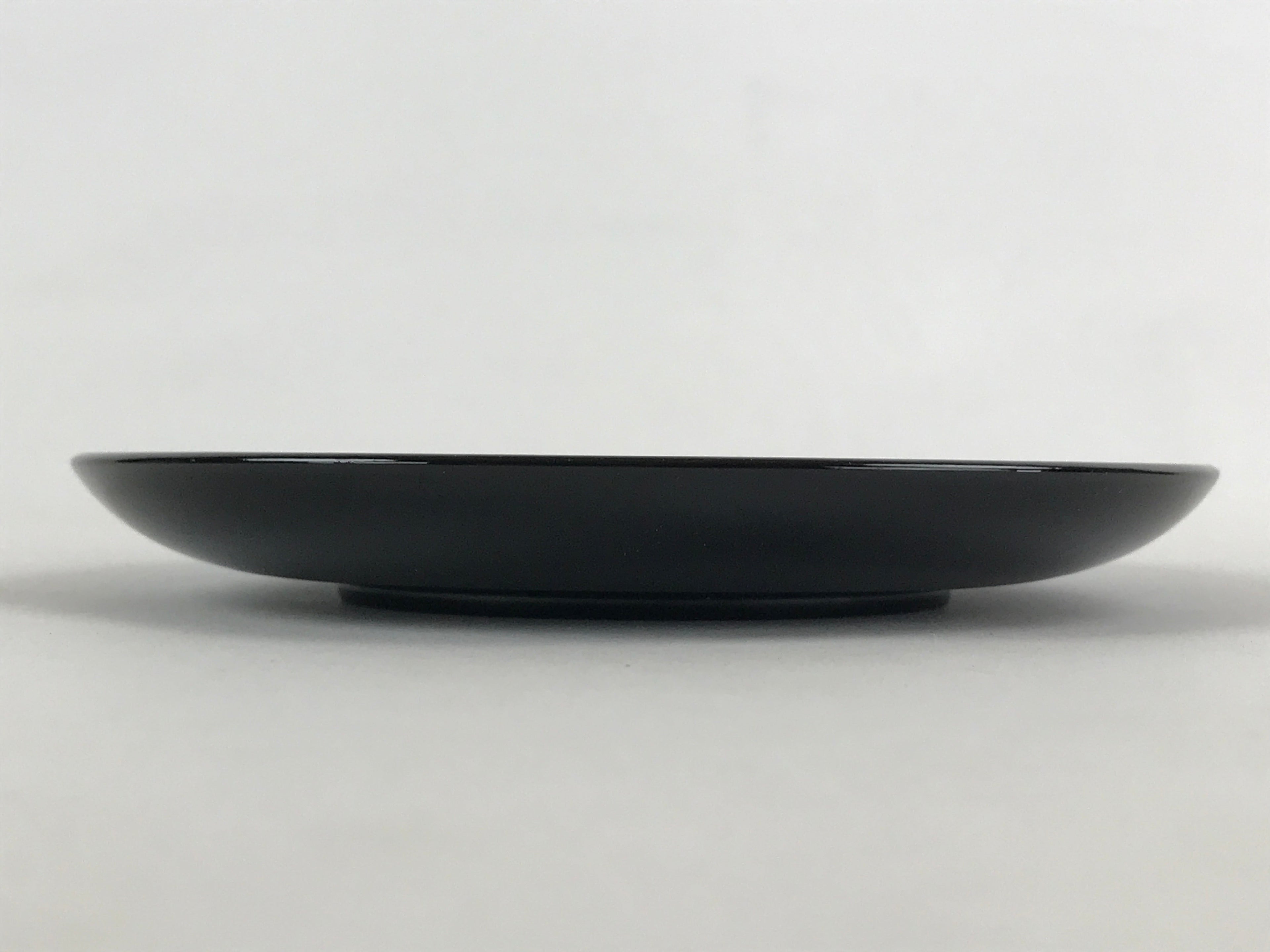 Japanese Lacquered Wooden Meimeizara Plate Vtg Sara Makie Tsuru Crane Black L6