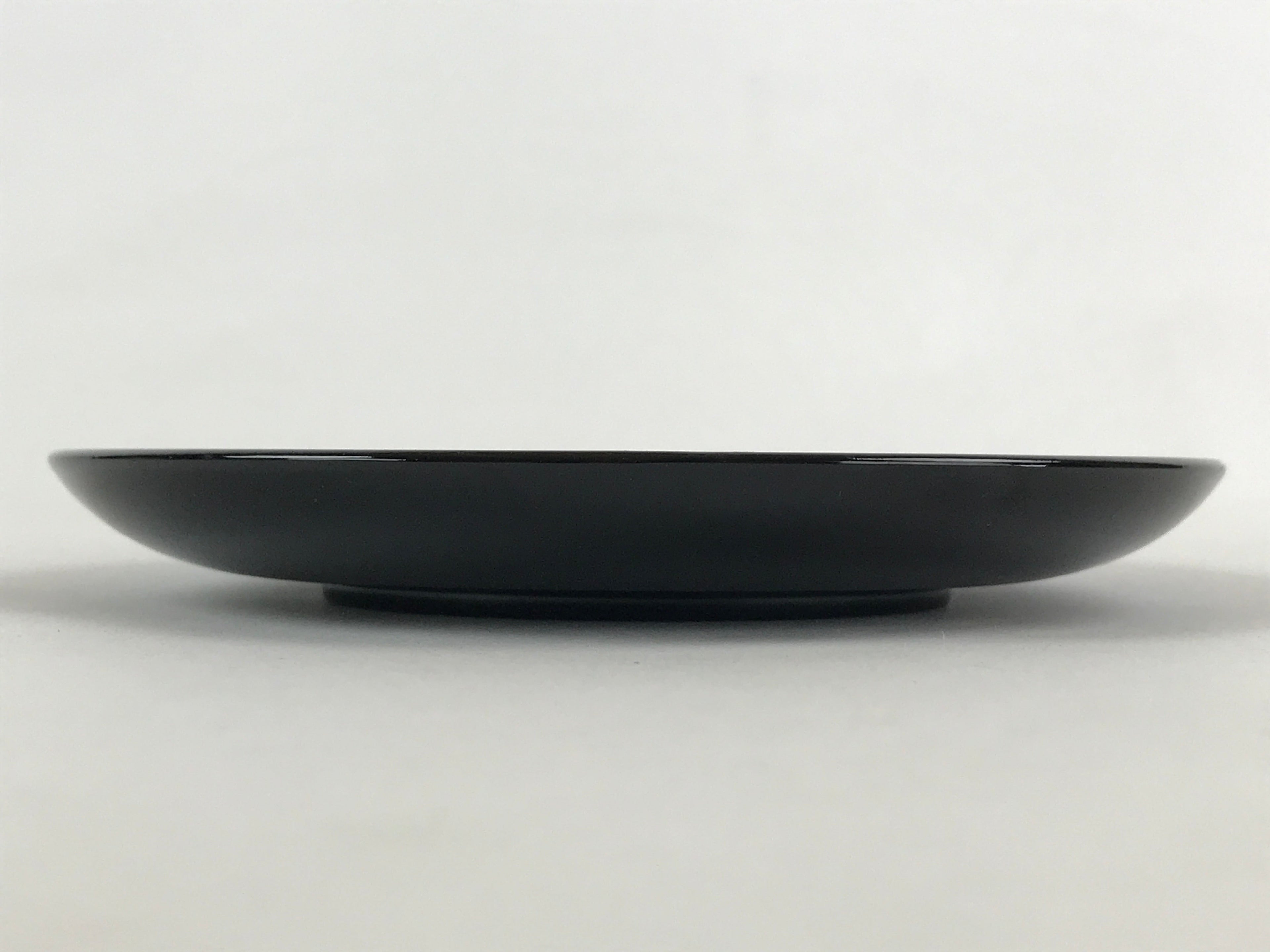 Japanese Lacquered Wooden Meimeizara Plate Vtg Sara Makie Tsuru Crane Black L6