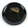 Japanese Lacquered Wooden Meimeizara Plate Vtg Sara Makie Tsuru Crane Black L6