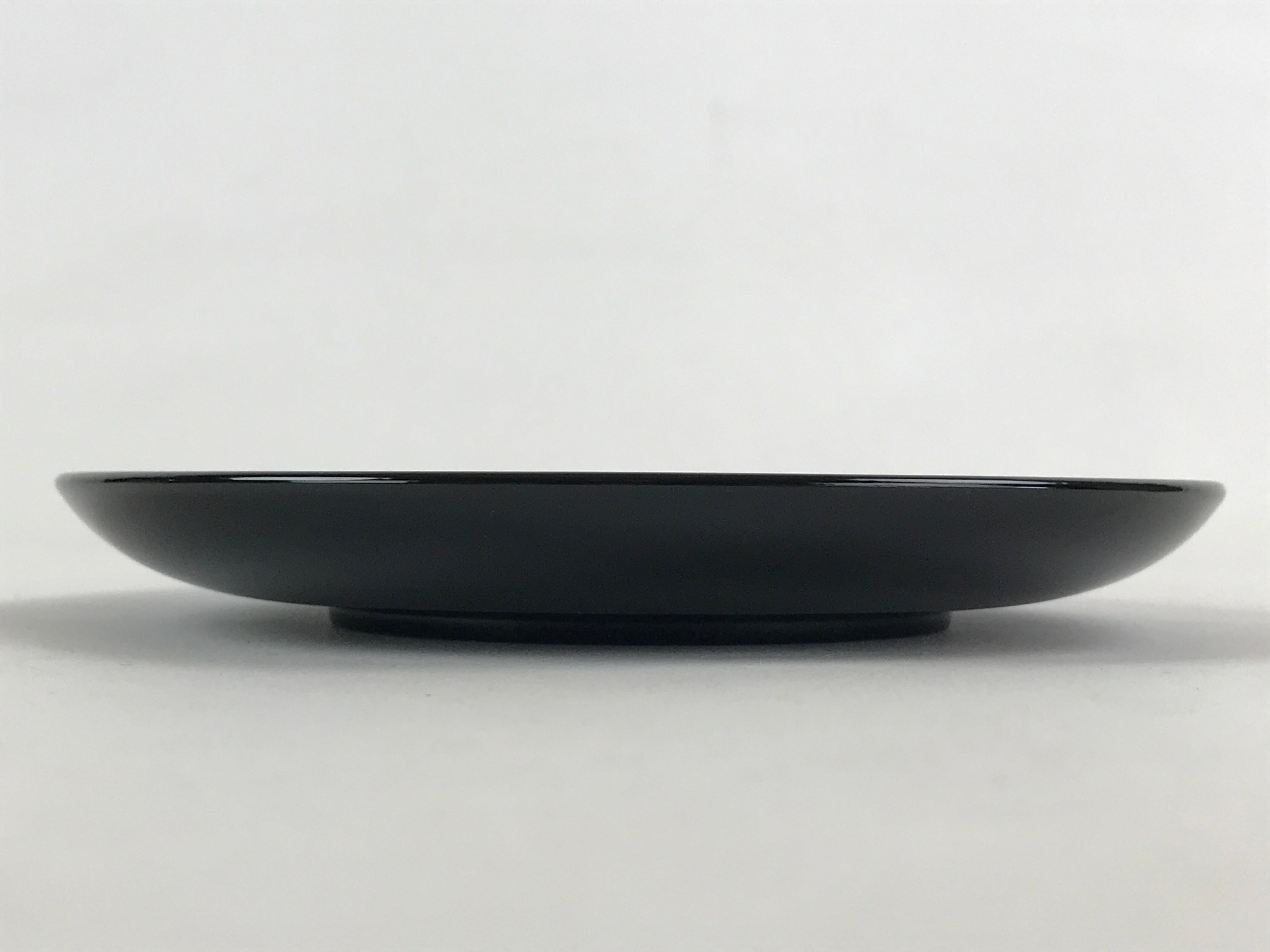 Japanese Lacquered Wooden Meimeizara Plate Vtg Sara Makie Tsuru Crane Black L7