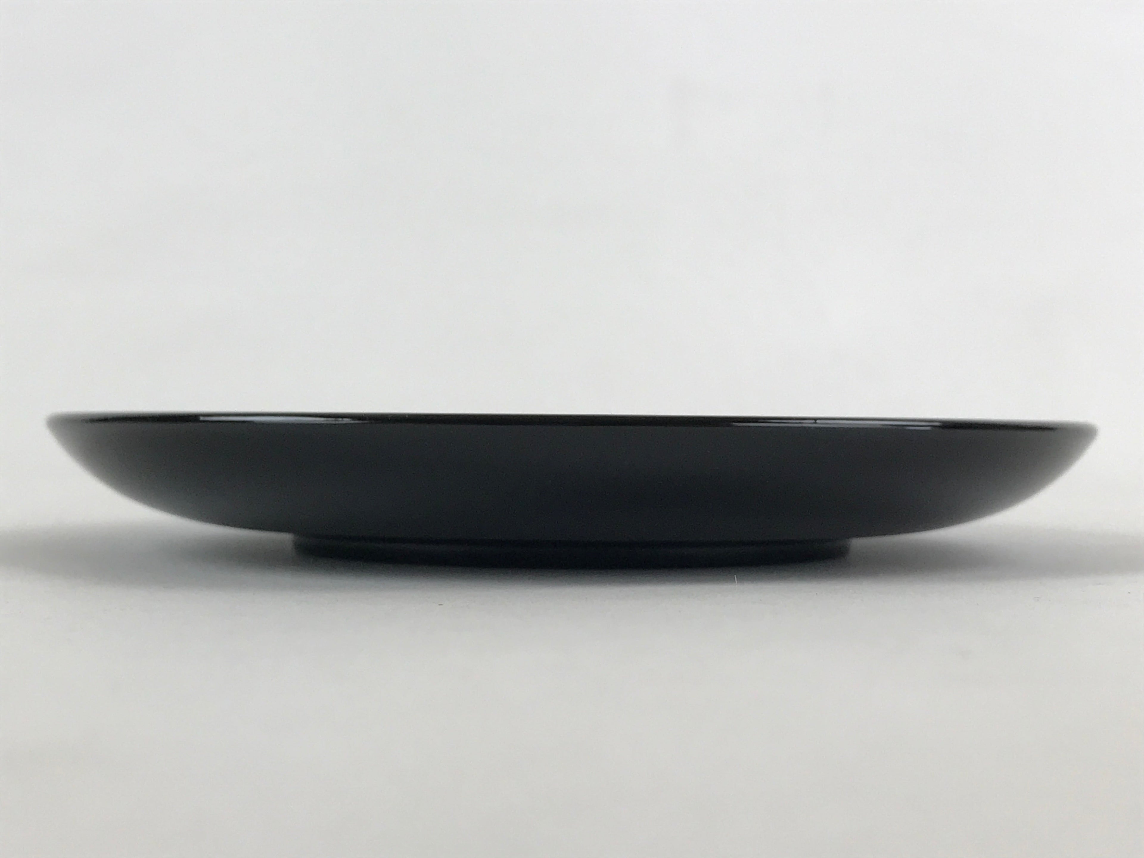 Japanese Lacquered Wooden Meimeizara Plate Vtg Sara Makie Tsuru Crane Black L7