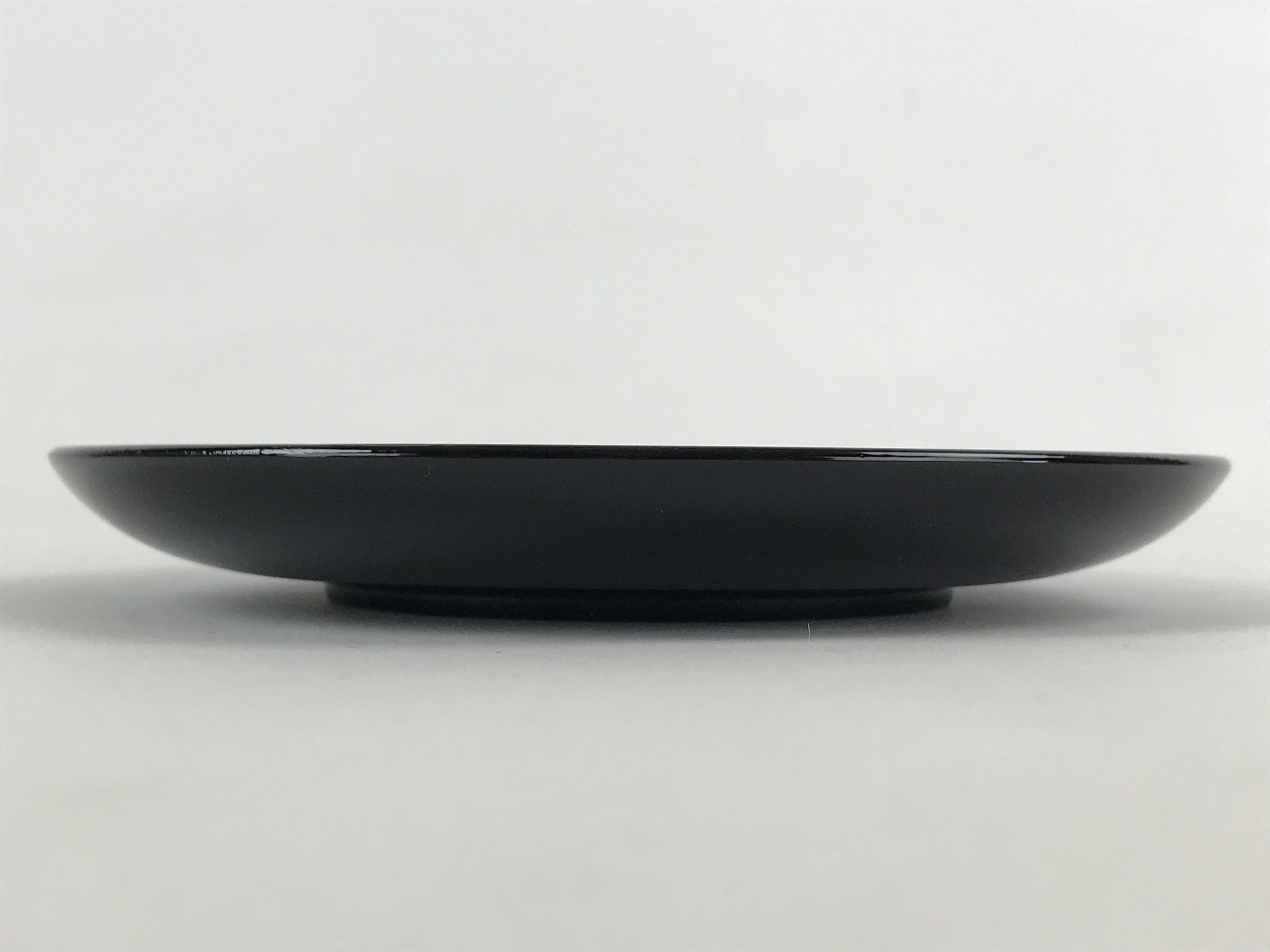 Japanese Lacquered Wooden Meimeizara Plate Vtg Sara Makie Tsuru Crane Black L7