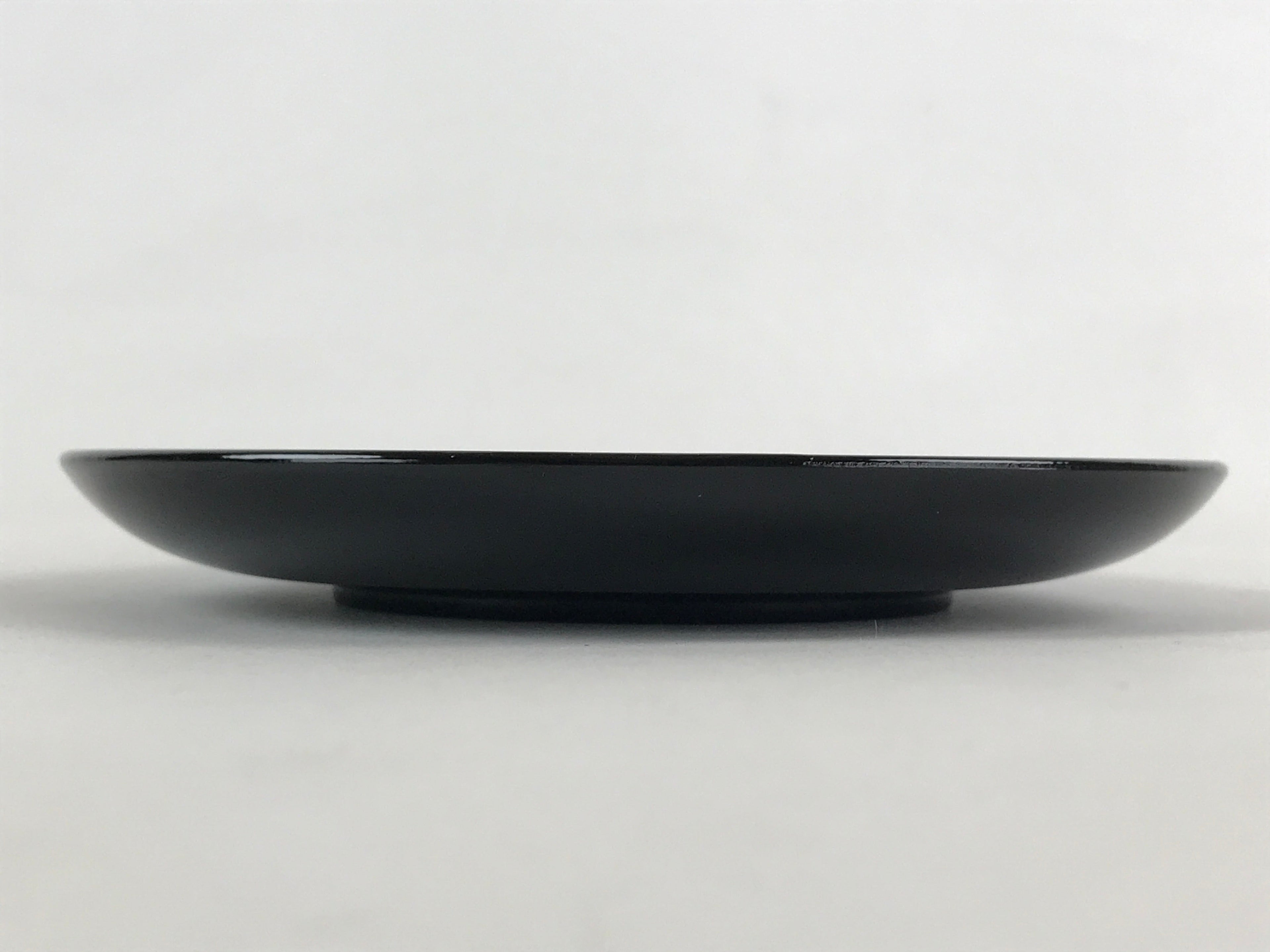 Japanese Lacquered Wooden Meimeizara Plate Vtg Sara Makie Tsuru Crane Black L7