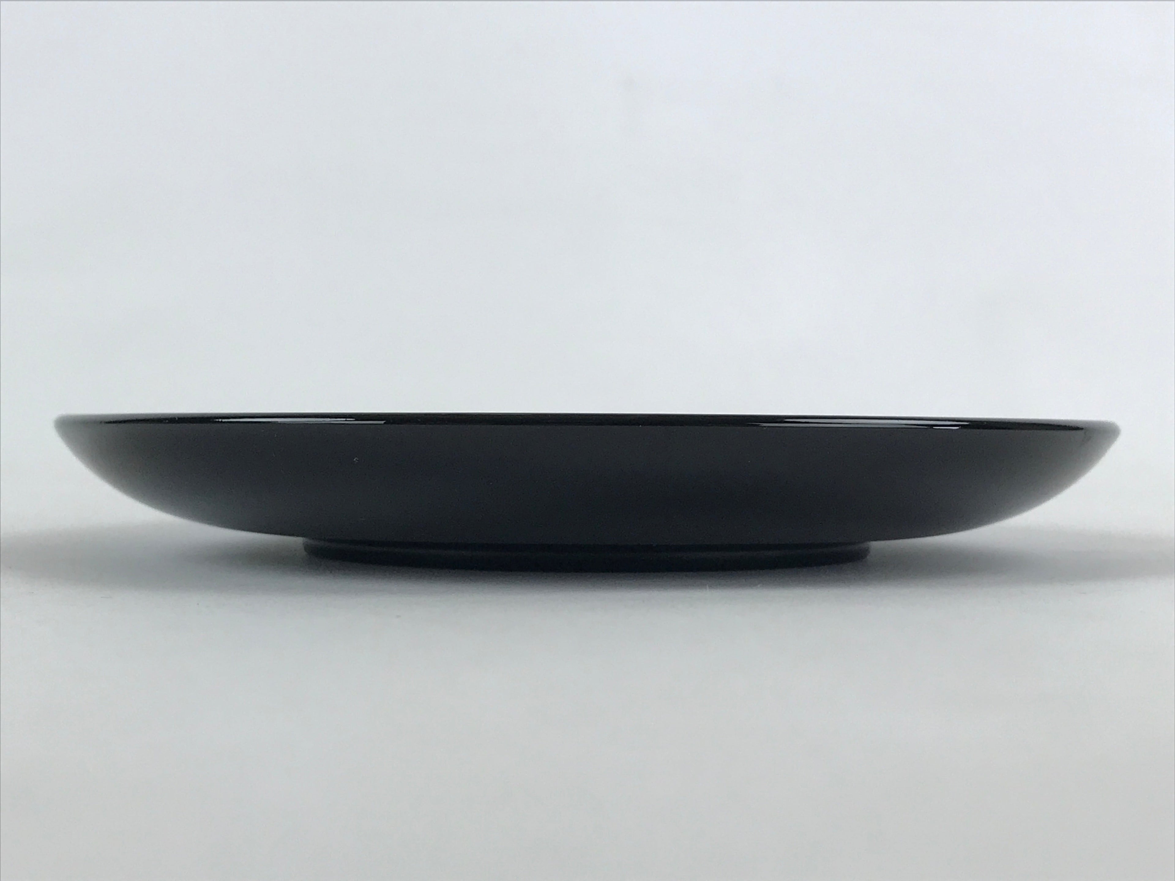 Japanese Lacquered Wooden Meimeizara Plate Vtg Sara Makie Tsuru Crane Black L9