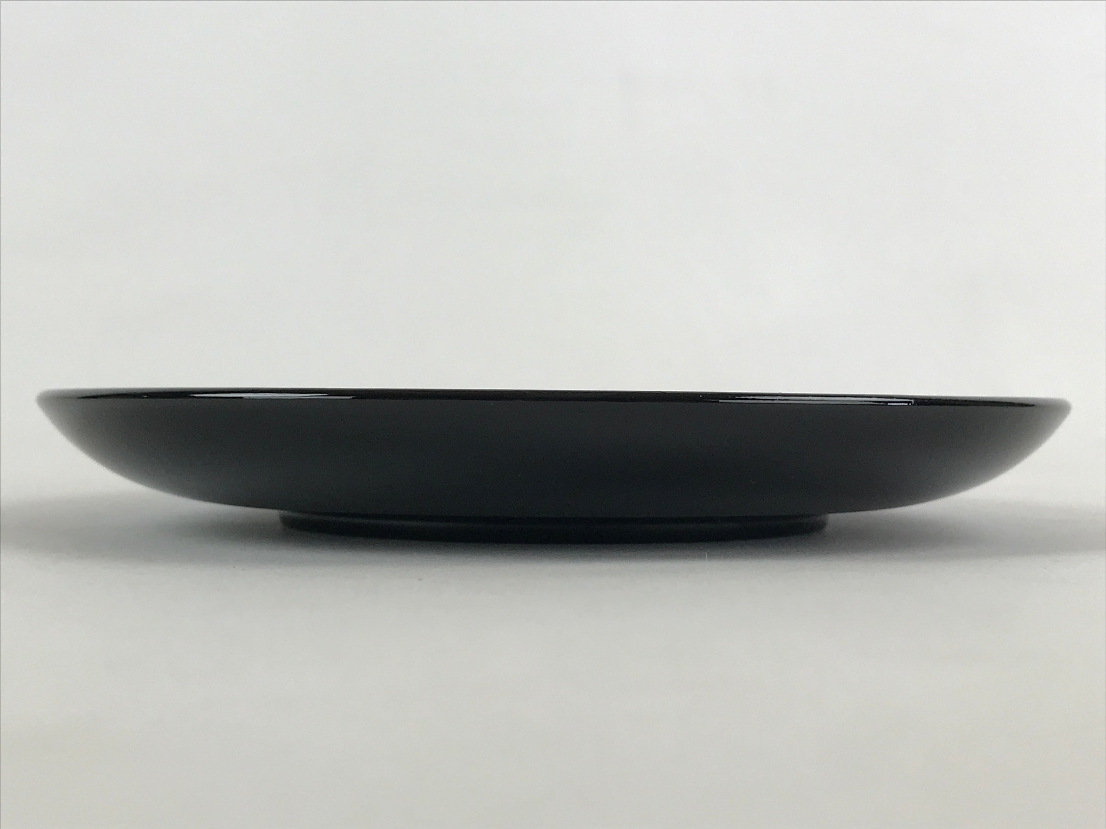 Japanese Lacquered Wooden Meimeizara Plate Vtg Sara Makie Tsuru Crane Black L9