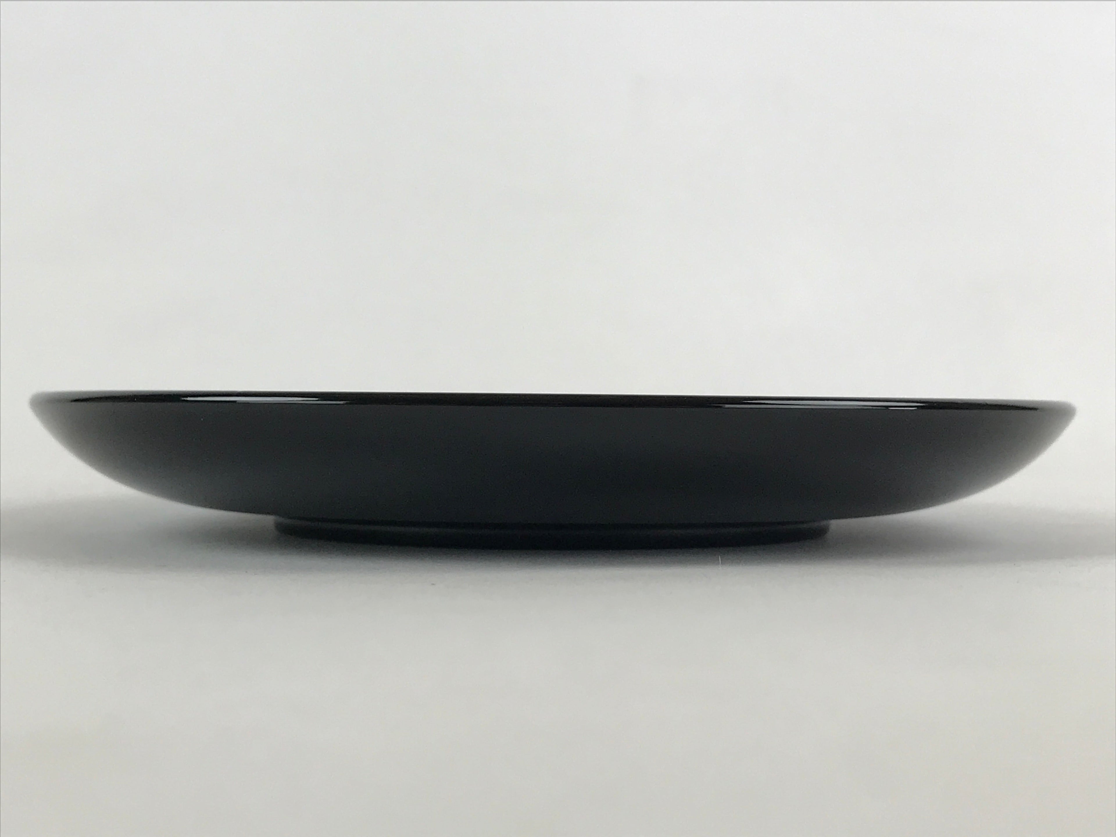 Japanese Lacquered Wooden Meimeizara Plate Vtg Sara Makie Tsuru Crane Black L9