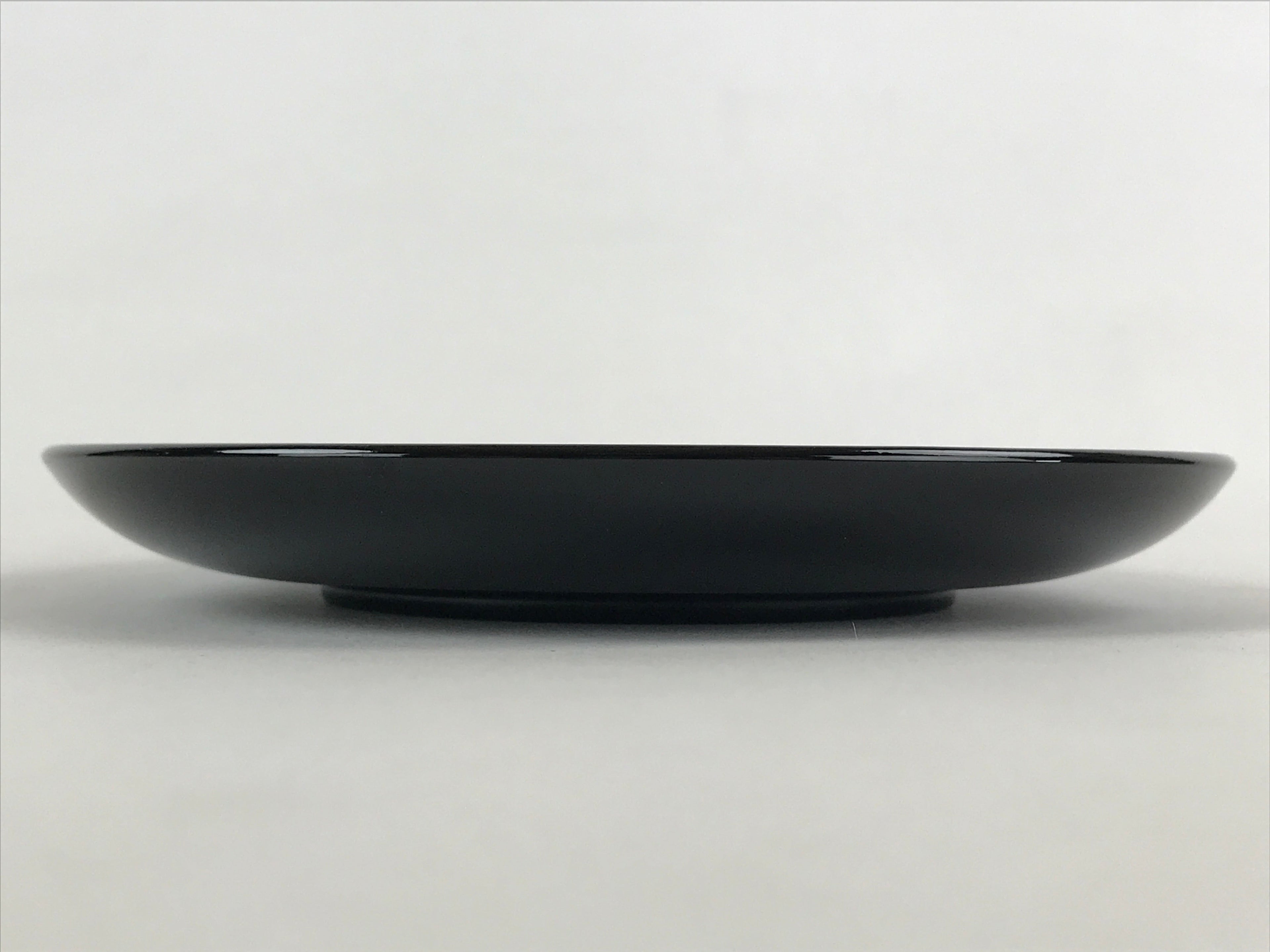 Japanese Lacquered Wooden Meimeizara Plate Vtg Sara Makie Tsuru Crane Black L9