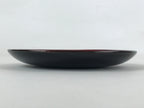 Japanese Lacquered Wooden Meimeizara Small Plate Vtg Makie Bird Red Gold L23