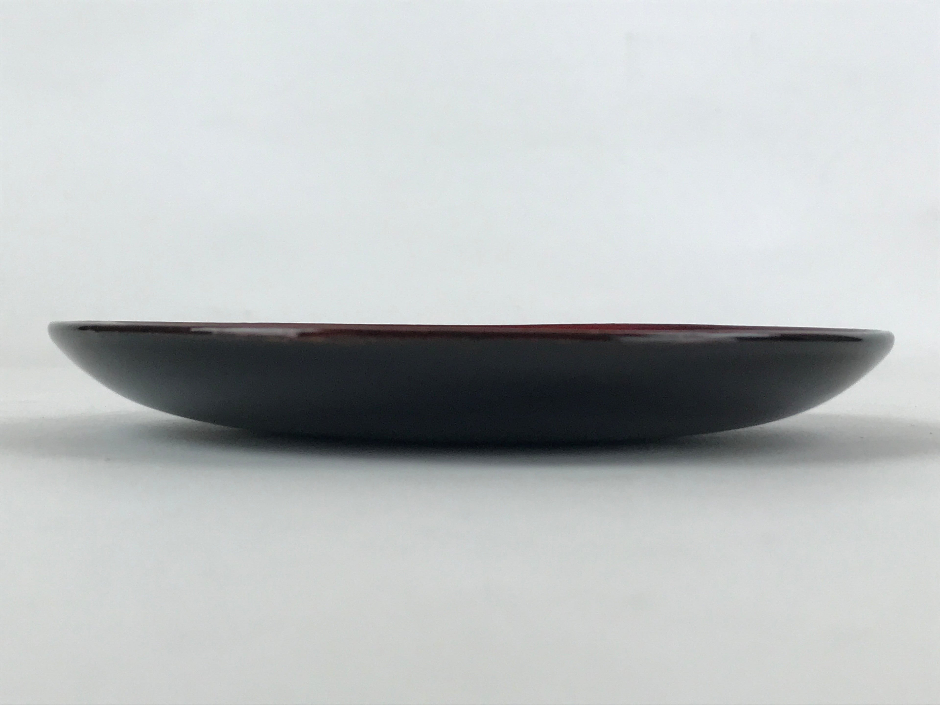 Japanese Lacquered Wooden Meimeizara Small Plate Vtg Makie Bird Red Gold L23