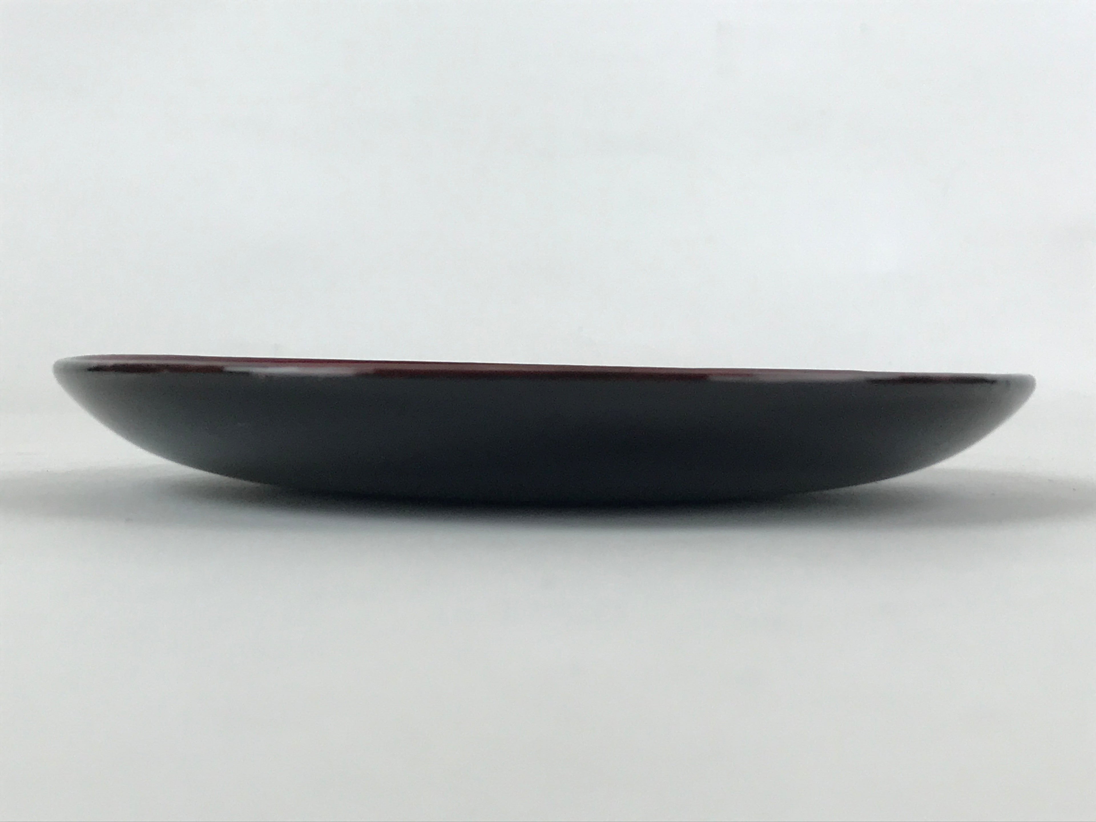 Japanese Lacquered Wooden Meimeizara Small Plate Vtg Makie Bird Red Gold L23