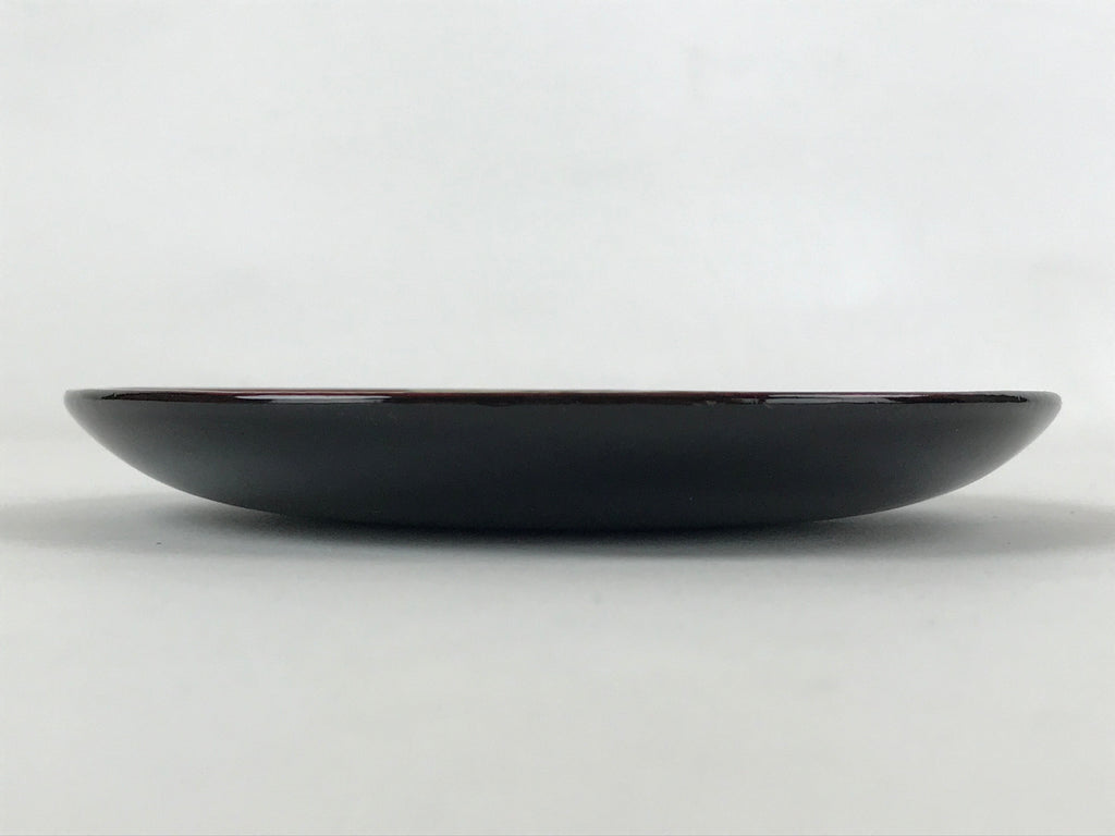 Japanese Lacquered Wooden Meimeizara Small Plate Vtg Makie Bird Red Gold L23