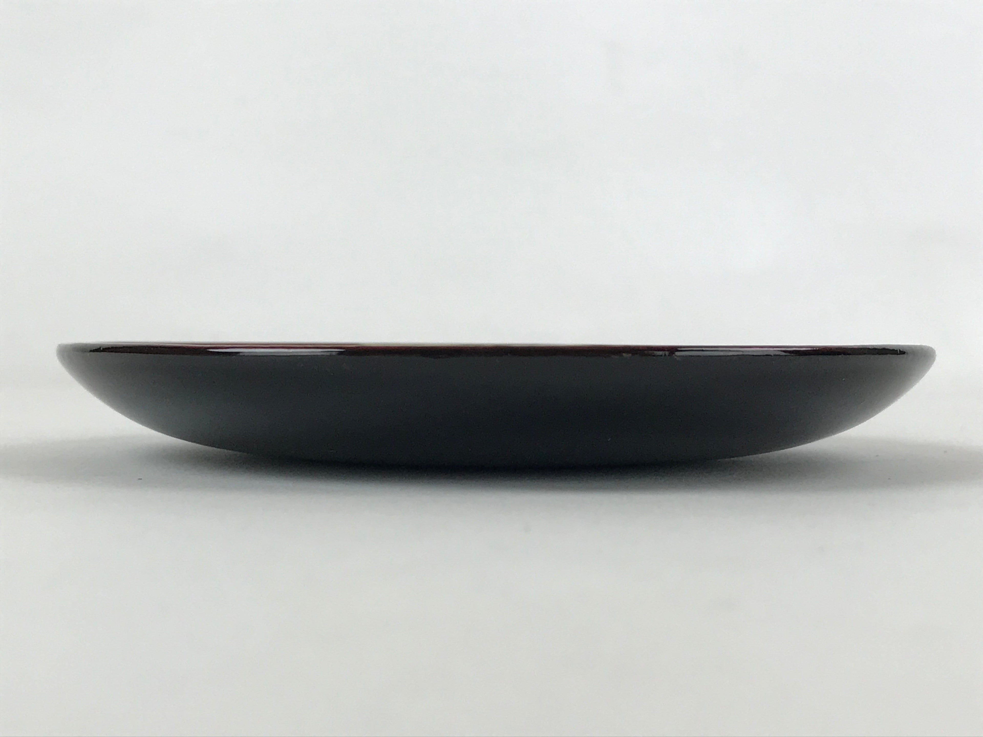 Japanese Lacquered Wooden Meimeizara Small Plate Vtg Makie Bird Red Gold L23