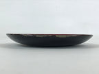 Japanese Lacquered Wooden Meimeizara Small Plate Vtg Red Gold Bird Makie L24