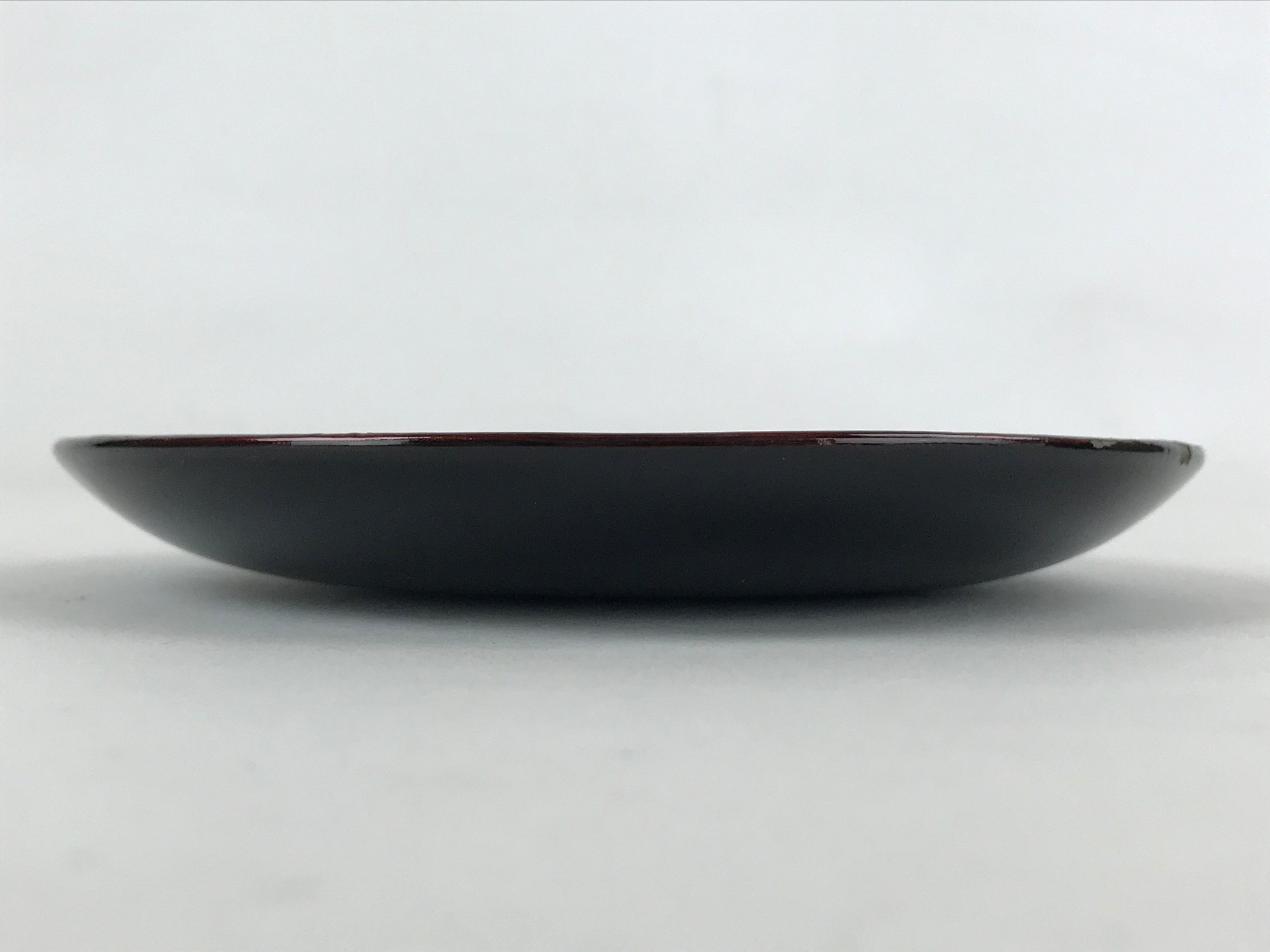Japanese Lacquered Wooden Meimeizara Small Plate Vtg Red Gold Bird Makie L24
