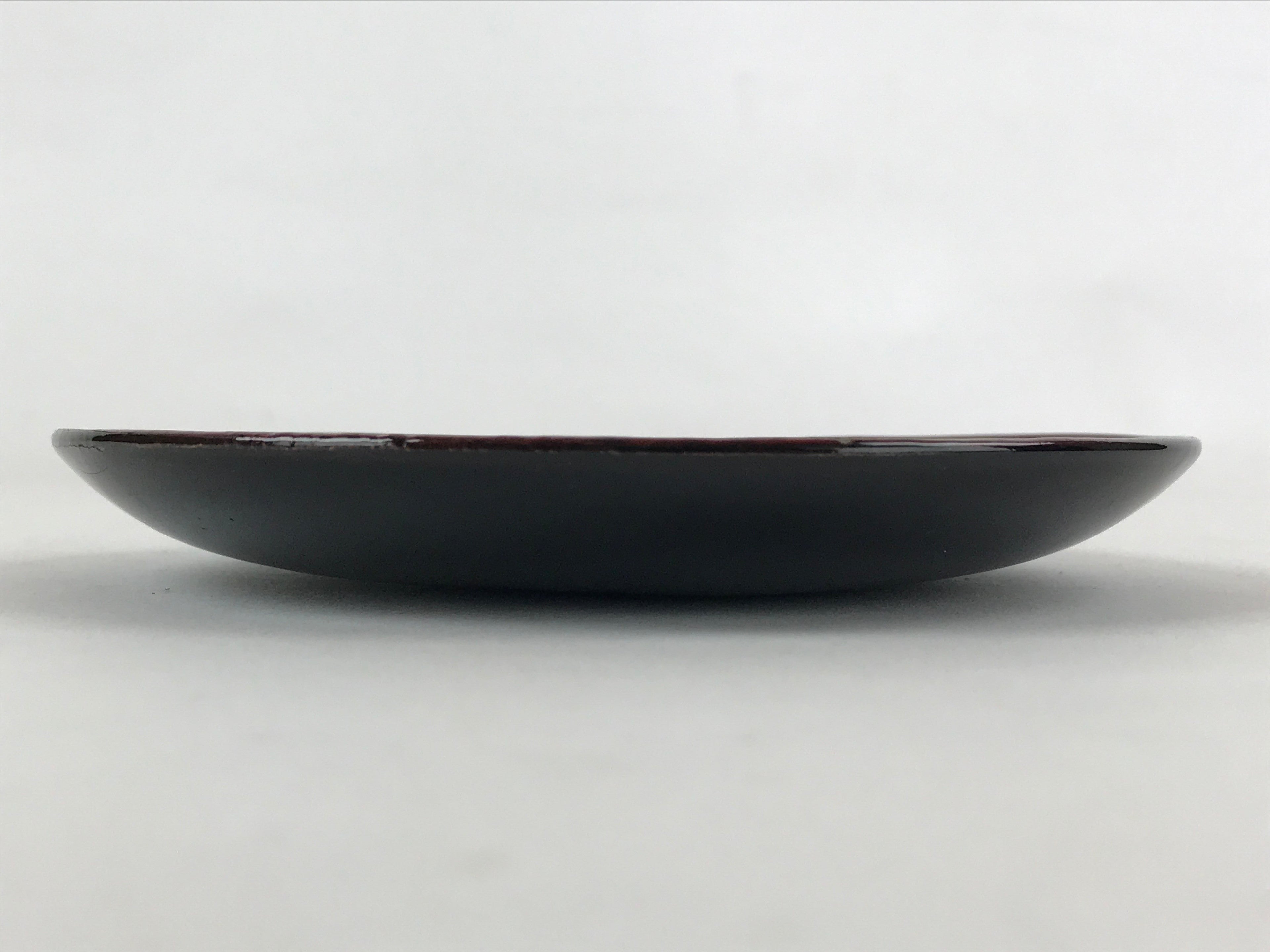 Japanese Lacquered Wooden Meimeizara Small Plate Vtg Red Gold Bird Makie L24