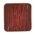 Japanese Lacquered Wooden Meimeizara Square Plate Vtg Sara Carved Pattern L38