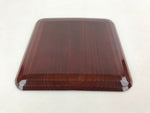 Japanese Lacquered Wooden Meimeizara Square Plate Vtg Sara Carved Pattern L39