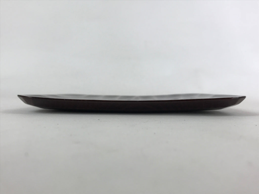 Japanese Lacquered Wooden Meimeizara Square Plate Vtg Sara Carved Pattern L40