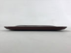 Japanese Lacquered Wooden Meimeizara Square Plate Vtg Sara Carved Pattern L40