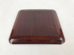 Japanese Lacquered Wooden Meimeizara Square Plate Vtg Sara Carved Pattern L41