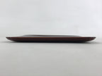 Japanese Lacquered Wooden Meimeizara Square Plate Vtg Sara Carved Pattern L45