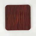 Japanese Lacquered Wooden Meimeizara Square Plate Vtg Sara Carved Pattern L45