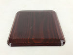 Japanese Lacquered Wooden Meimeizara Square Plate Vtg Sara Carved Pattern L46