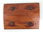 Japanese Lacquered Wooden Plate Vtg Shunkei-Nuri Rectangle Walnut Brown LWB139