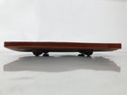 Japanese Lacquered Wooden Plate Vtg Shunkei-Nuri Rectangle Walnut Brown LWB139