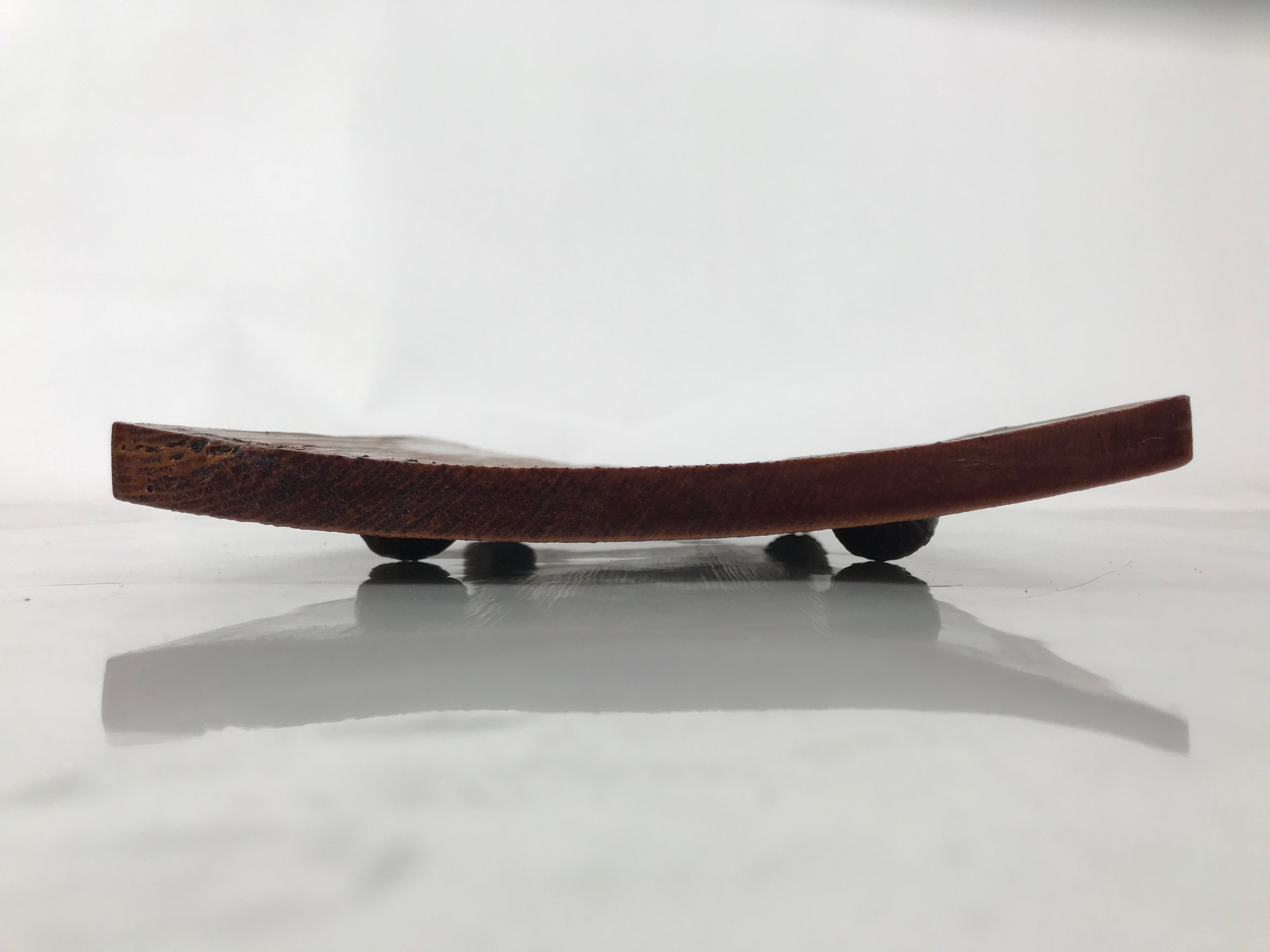 Japanese Lacquered Wooden Plate Vtg Shunkei-Nuri Rectangle Walnut Brown LWB139