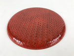 Japanese Lacquered Wooden Round Serving Tray Vtg Woven Bamboo Takezaiku L30