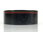 Japanese Lacquered Wooden Sake Snack Cup Vtg Kobachi Bowl Black Gold Red L525