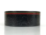 Japanese Lacquered Wooden Sake Snack Cup Vtg Kobachi Bowl Black Gold Red L525