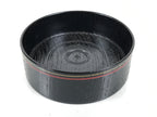 Japanese Lacquered Wooden Sake Snack Cup Vtg Kobachi Bowl Black Gold Red L525