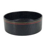 Japanese Lacquered Wooden Sake Snack Cup Vtg Kobachi Bowl Black Gold Red L525