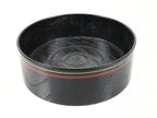 Japanese Lacquered Wooden Sake Snack Cup Vtg Kobachi Bowl Black Gold Red L526