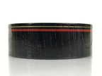 Japanese Lacquered Wooden Sake Snack Cup Vtg Kobachi Bowl Black Gold Red L526
