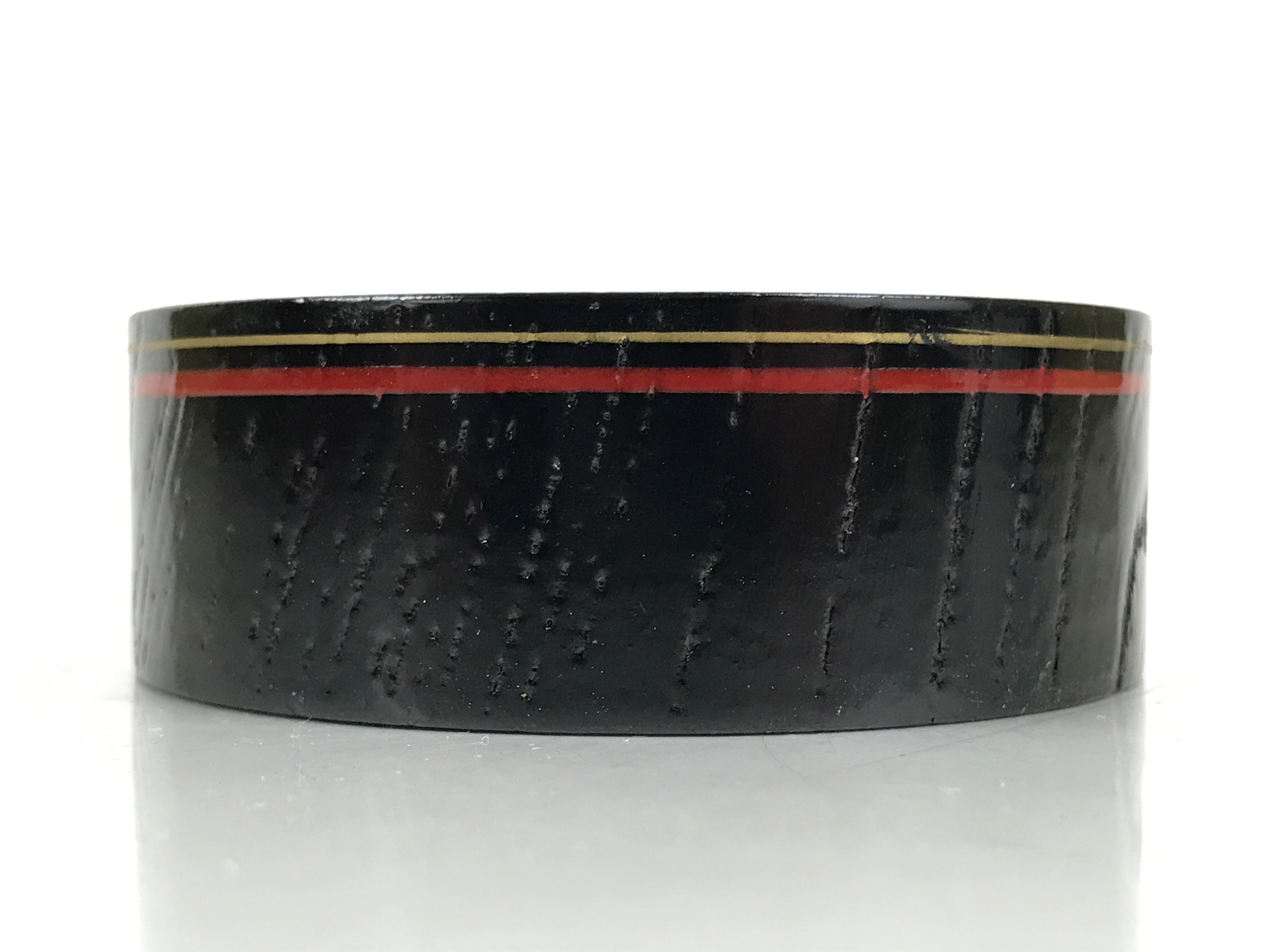 Japanese Lacquered Wooden Sake Snack Cup Vtg Kobachi Bowl Black Gold Red L526