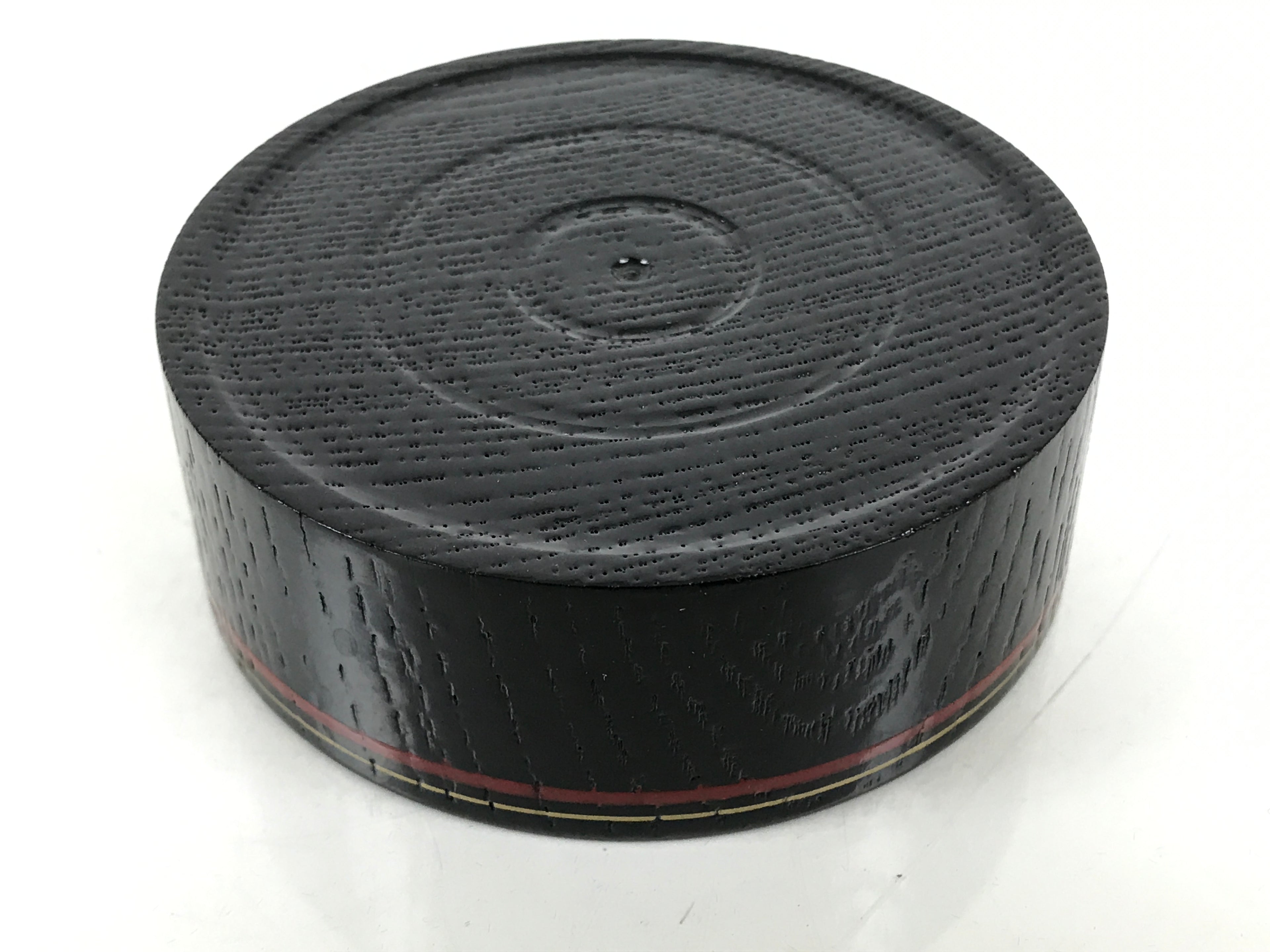 Japanese Lacquered Wooden Sake Snack Cup Vtg Kobachi Bowl Black Gold Red L527