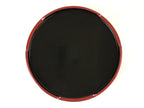 Japanese Lacquered Wooden Serving Dish Vtg Sushioke Tray Bowl Red Black L84