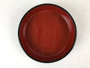 Japanese Lacquered Wooden Serving Dish Vtg Sushioke Tray Bowl Red Black L85