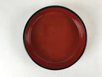 Japanese Lacquered Wooden Serving Dish Vtg Sushioke Tray Bowl Red Black L86