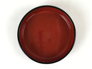 Japanese Lacquered Wooden Serving Dish Vtg Sushioke Tray Bowl Red Black L87