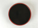 Japanese Lacquered Wooden Serving Dish Vtg Sushioke Tray Bowl Red Black L87