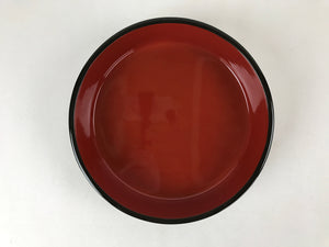 Japanese Lacquered Wooden Serving Dish Vtg Sushioke Tray Bowl Red Black L88