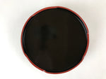 Japanese Lacquered Wooden Serving Dish Vtg Sushioke Tray Bowl Red Black L88